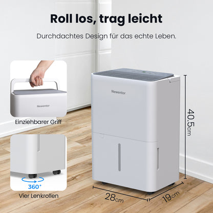 Newentor Tragbarer Luftentfeuchter 12L