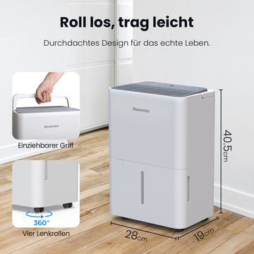 Newentor Tragbarer Luftentfeuchter 12L