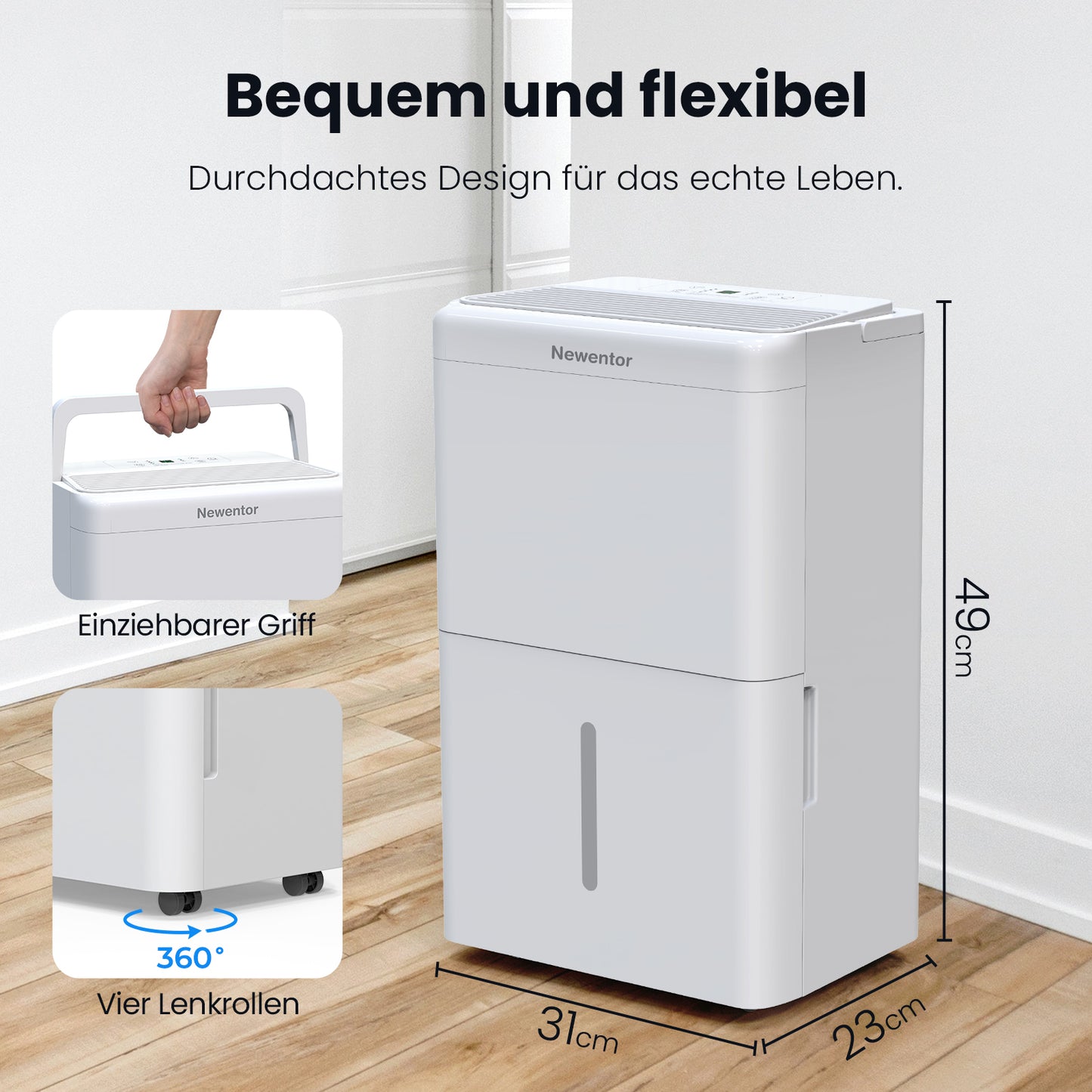 Newentor Tragbarer Luftentfeuchter 20L