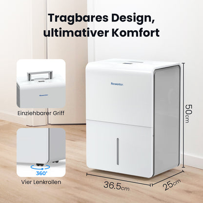 Newentor Tragbarer Luftentfeuchter 25L Pro
