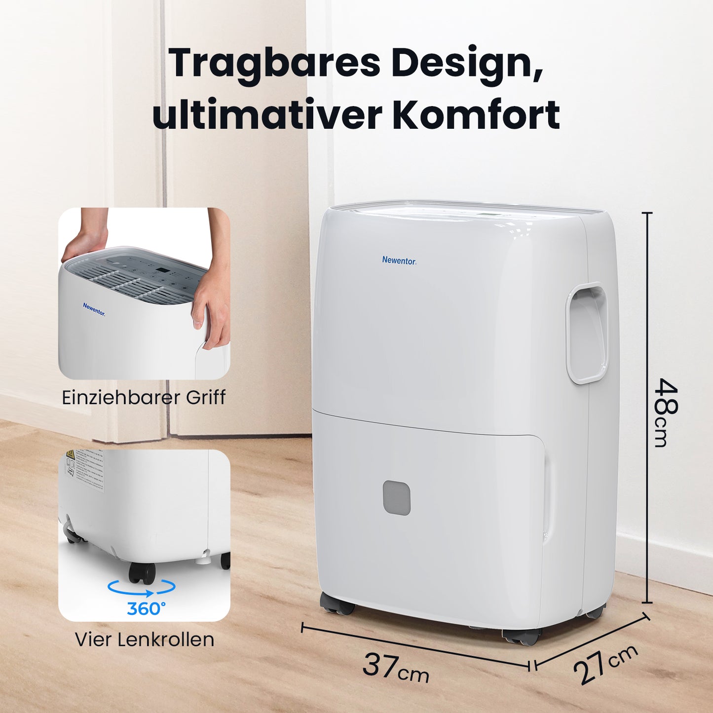 Newentor Tragbarer Luftentfeuchter 25L