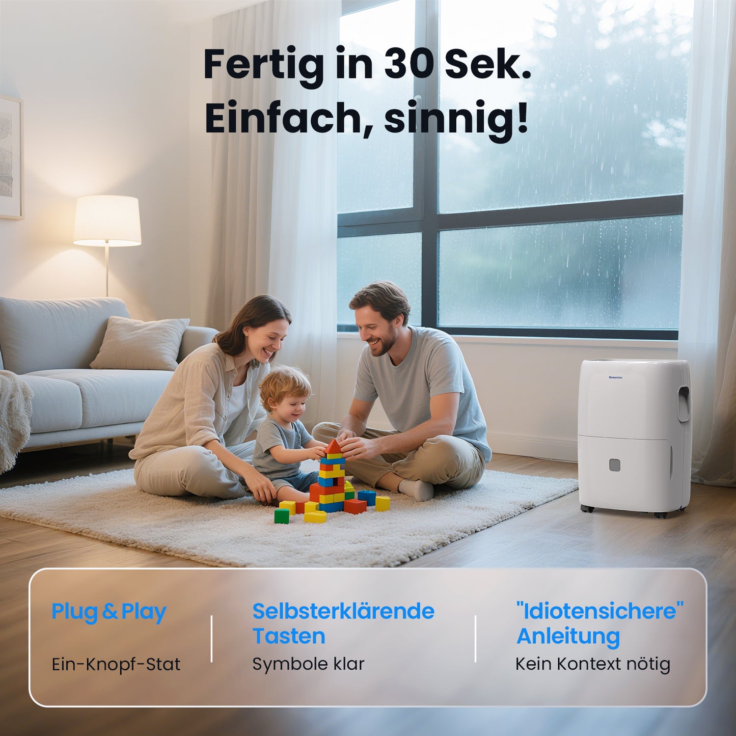 Newentor Tragbarer Luftentfeuchter 25L